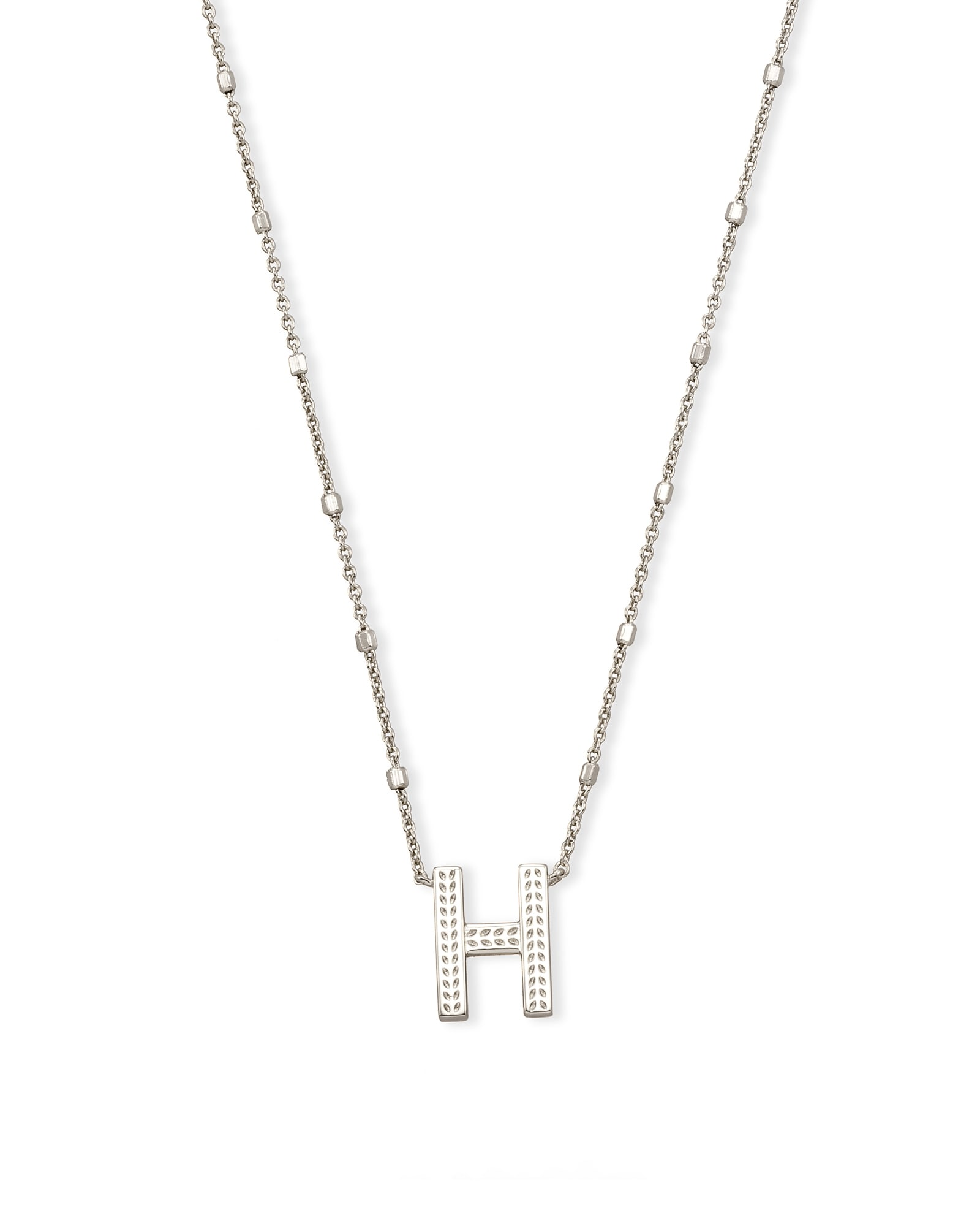 KENDRA SCOTT DESIGN Letter H Pendant Necklace in Silver