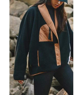 FREE PEOPLE MOVEMENT Hit The Slopes Shawl Jacket in Black