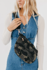 PRETTY SIMPLE Jolie Puffer Belt Bag in Camo