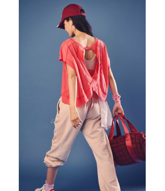 FREE PEOPLE MOVEMENT My Time Tee in Hibiscus