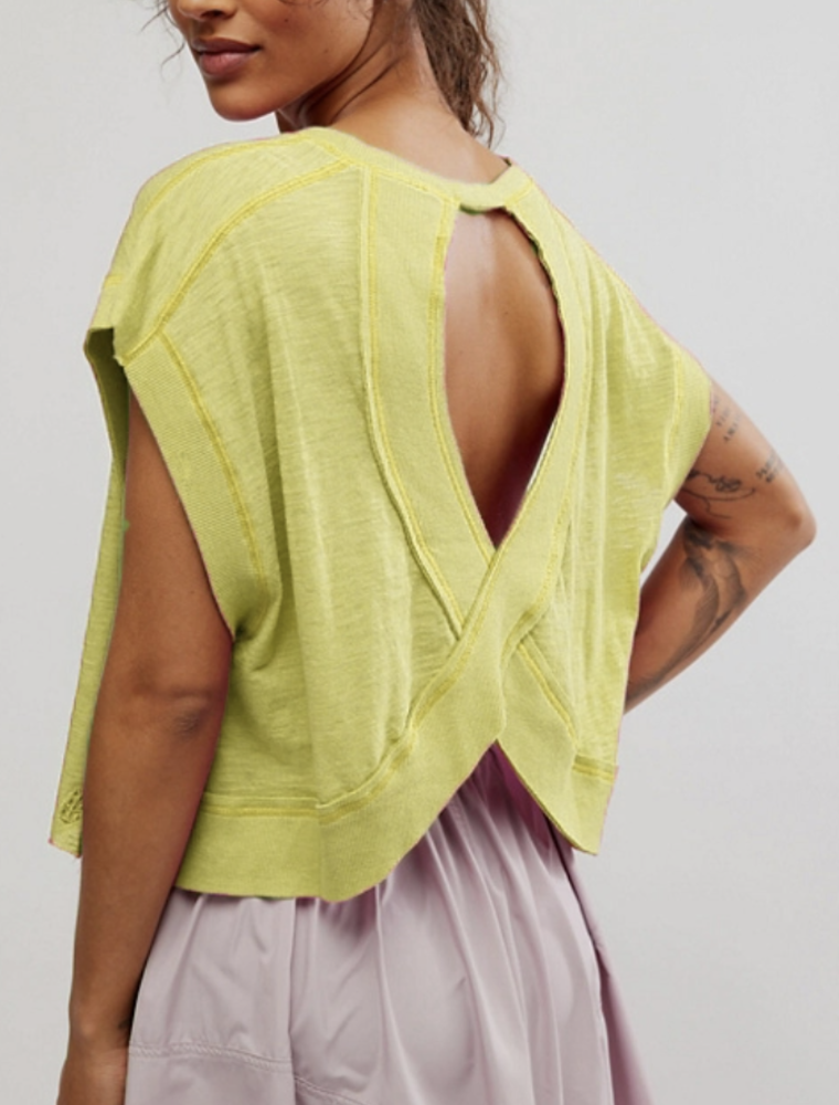 FREE PEOPLE MOVEMENT My Time Tee in Sour Citrus