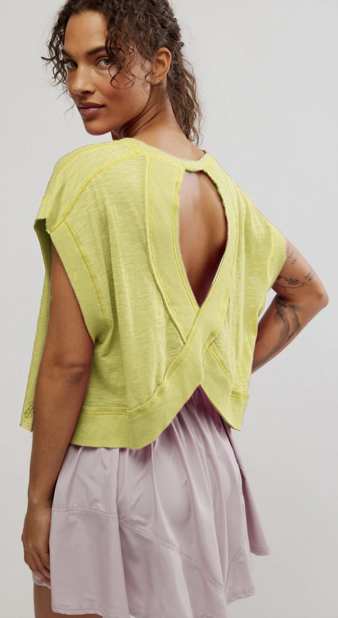 FREE PEOPLE MOVEMENT My Time Tee in Sour Citrus