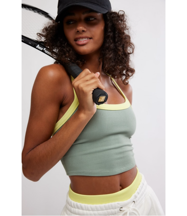 All Clear Colorblock Cami in Sage Stone/Sour Citrus