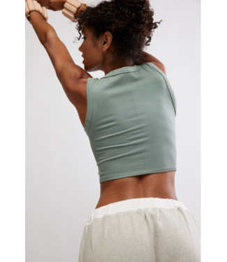 FREE PEOPLE MOVEMENT Free Throw Muscle Tank in Sage Stone