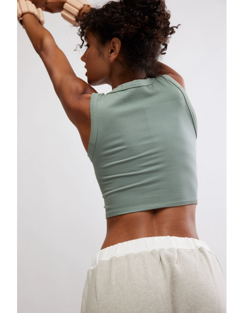 FREE PEOPLE MOVEMENT Free Throw Muscle Tank in Sage Stone