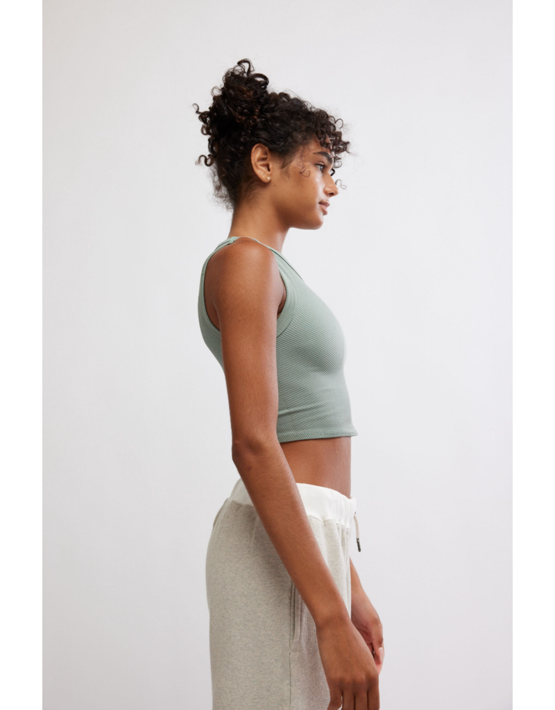 FREE PEOPLE MOVEMENT Free Throw Muscle Tank in Sage Stone