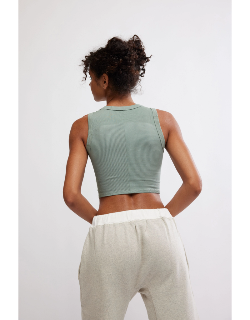 FREE PEOPLE MOVEMENT Free Throw Muscle Tank in Sage Stone