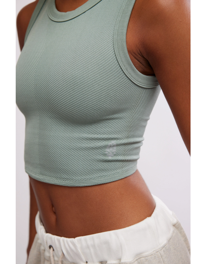 FREE PEOPLE MOVEMENT Free Throw Muscle Tank in Sage Stone