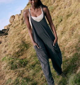 FREE PEOPLE MOVEMENT Hot Shot Onesie in Washed Black