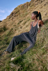 FREE PEOPLE MOVEMENT Hot Shot Onesie in Washed Black