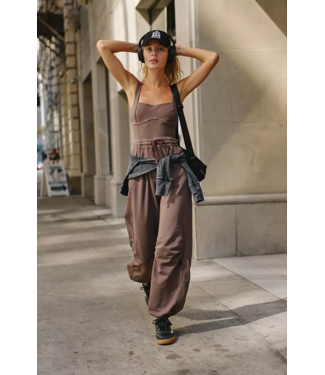 FREE PEOPLE MOVEMENT Inbound Onesie in Dark Espresso