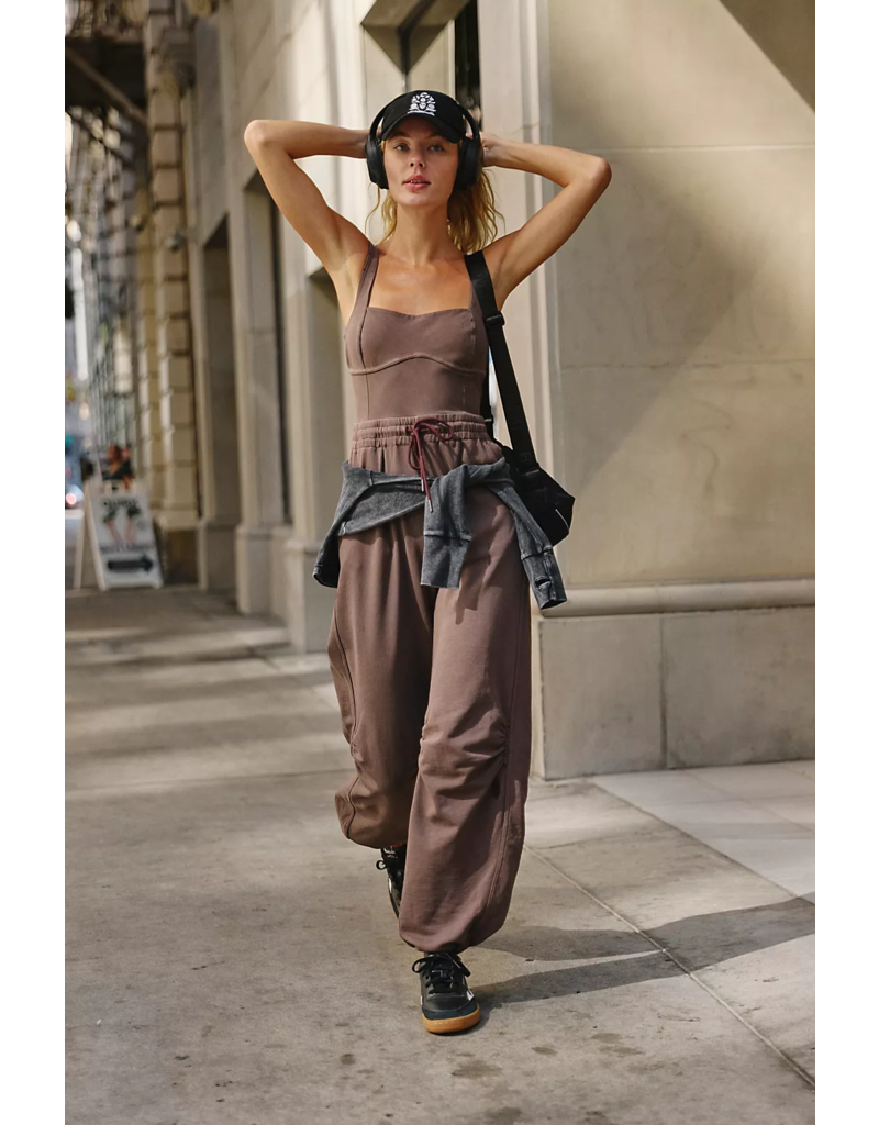 FREE PEOPLE MOVEMENT Inbound Onesie in Dark Espresso