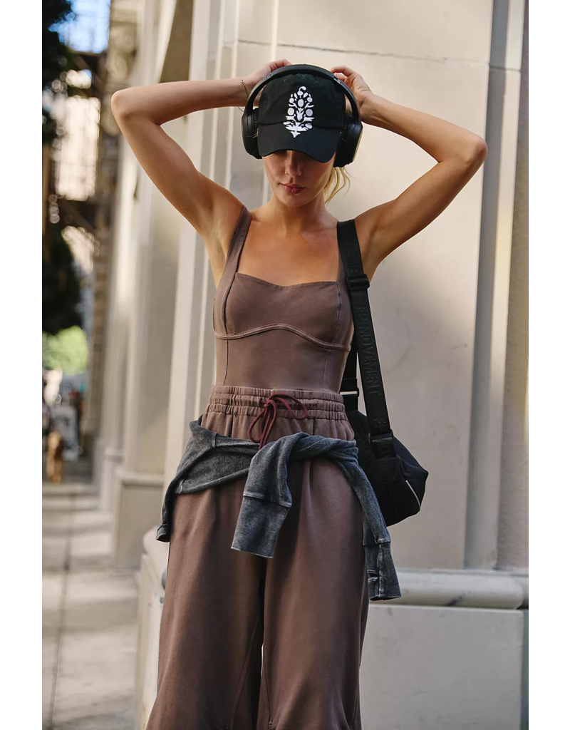 FREE PEOPLE MOVEMENT Inbound Onesie in Dark Espresso