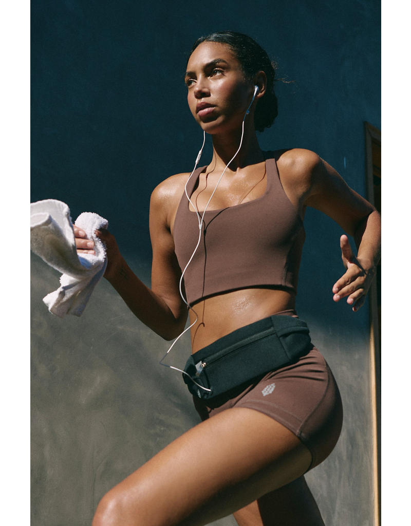 FREE PEOPLE MOVEMENT Never Better Square Neck Bra in Cocoa