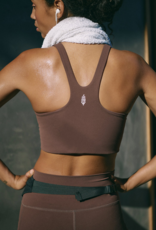FREE PEOPLE MOVEMENT Never Better Square Neck Bra in Cocoa