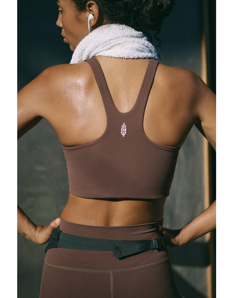 FREE PEOPLE MOVEMENT Never Better Square Neck Bra in Cocoa
