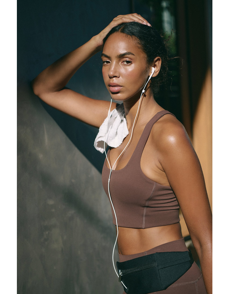 FREE PEOPLE MOVEMENT Never Better Square Neck Bra in Cocoa