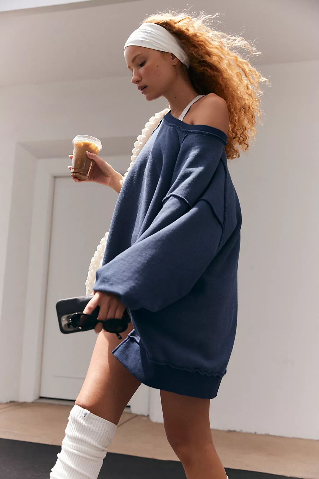 FREE PEOPLE MOVEMENT One To Beat Pullover in Midnight Navy