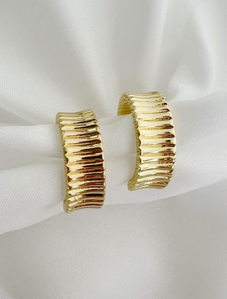 TRUE BY KRISTY Rio Hoops in Gold