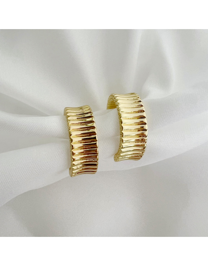 TRUE BY KRISTY Rio Hoops in Gold