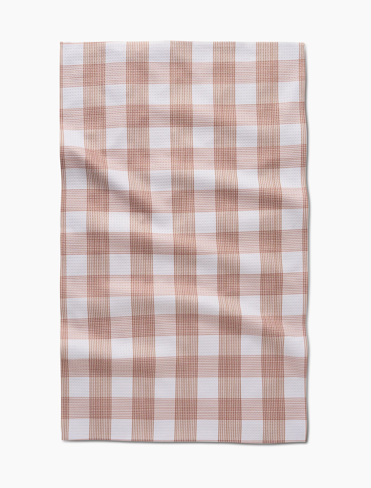 GEOMETRY Vintage Gingham Natural Tea Towel