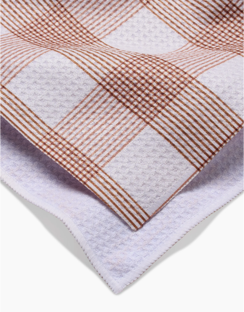GEOMETRY Vintage Gingham Natural Tea Towel