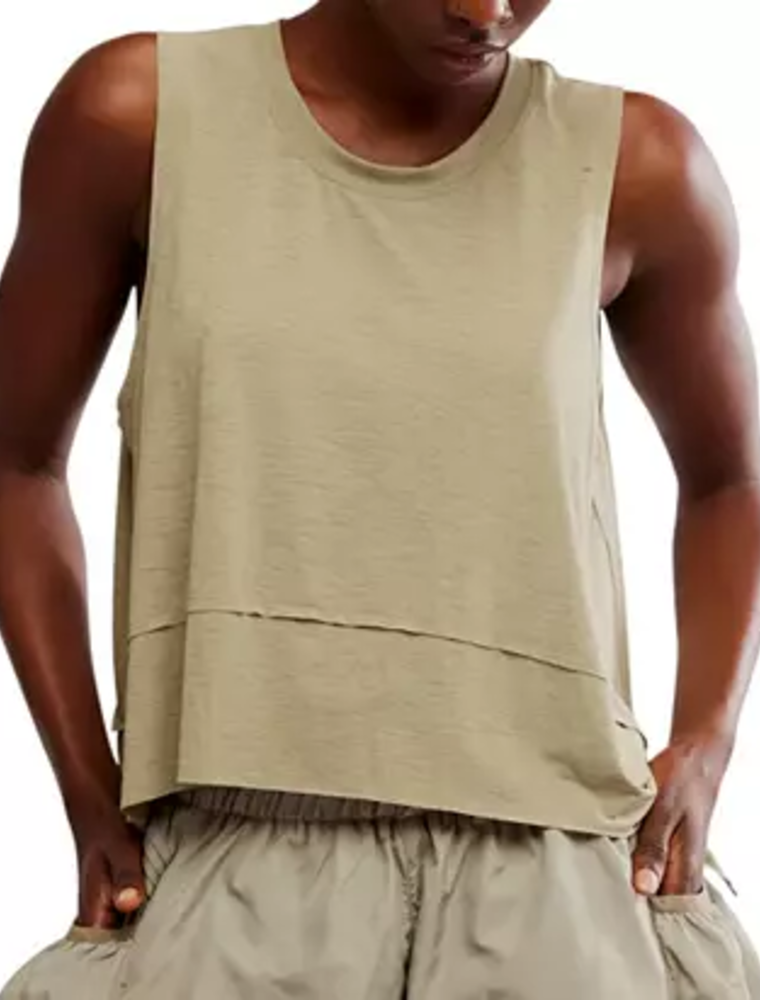 FREE PEOPLE MOVEMENT Tempo Tank in Sage Stone