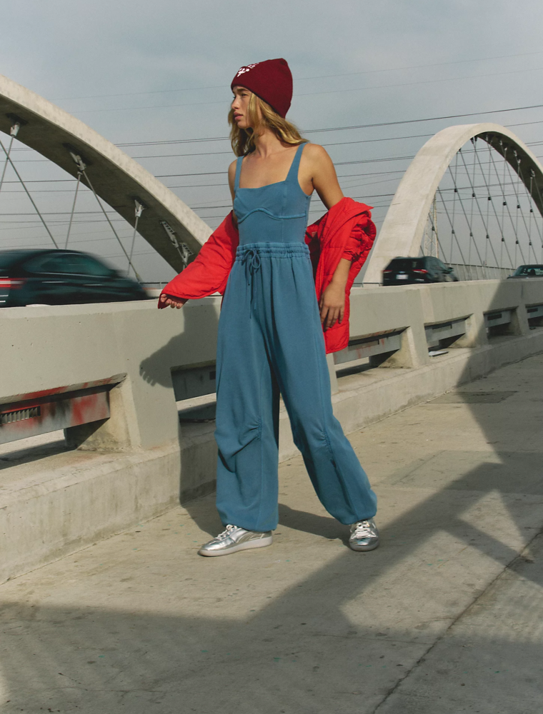 FREE PEOPLE MOVEMENT Inbound Onesie in Skyline
