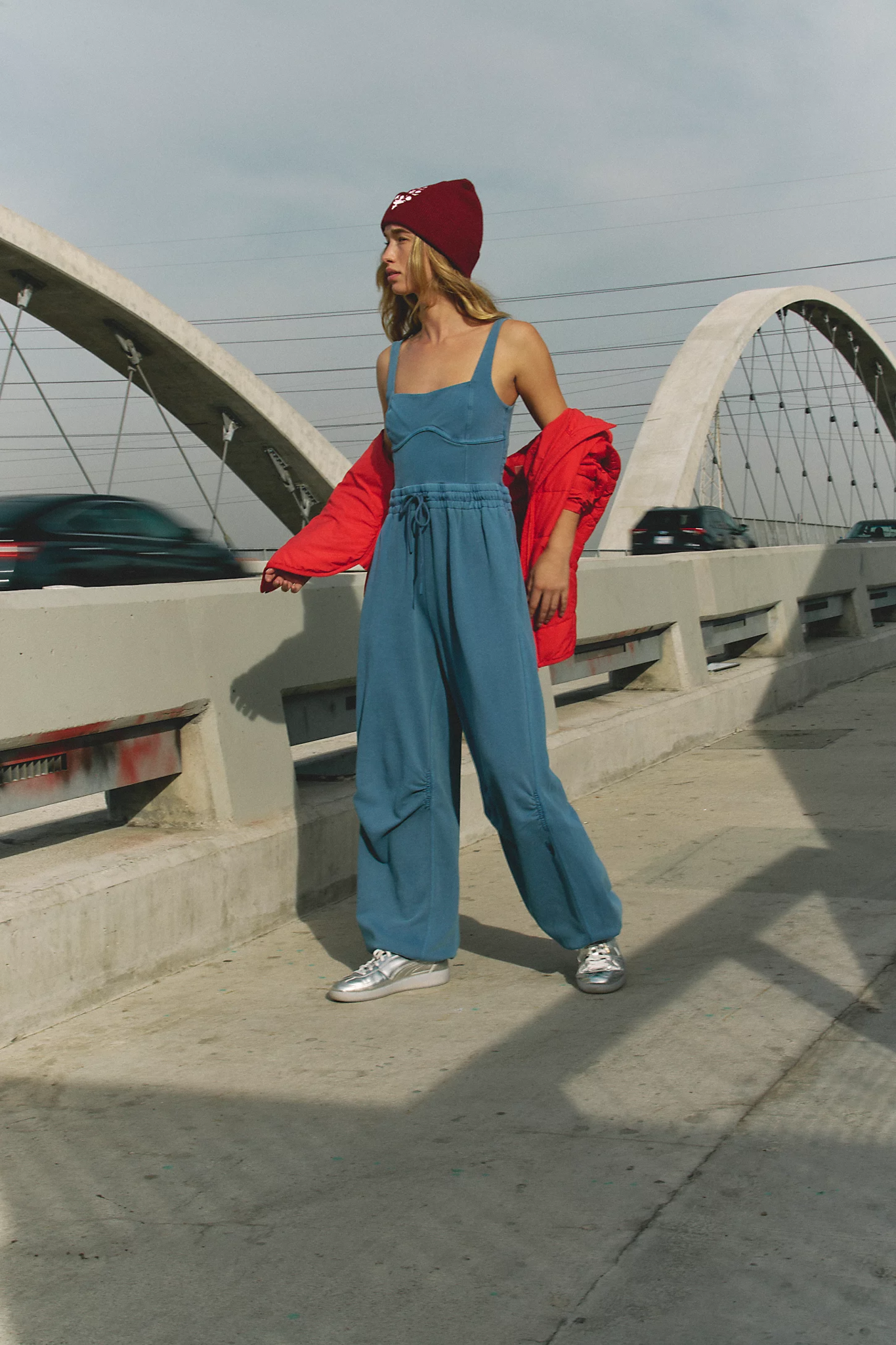 FREE PEOPLE MOVEMENT Inbound Onesie in Skyline