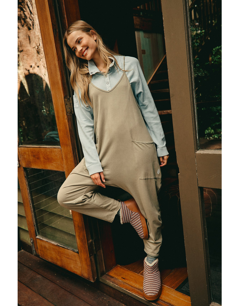 FREE PEOPLE MOVEMENT Hot Shot Onesie in Sage Stone