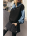FREE PEOPLE MOVEMENT Home Stretch Colorblock Pullover in Black Skyline Combo
