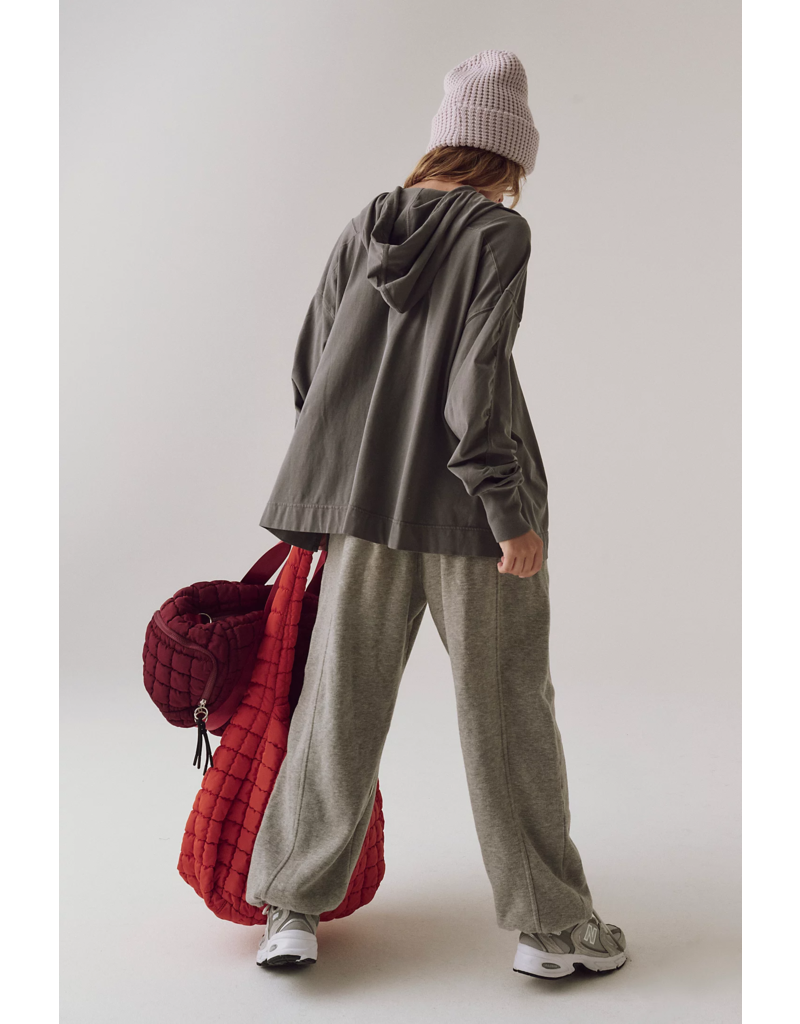 FREE PEOPLE MOVEMENT Hot Shot Hooded Layer in Gunmetal