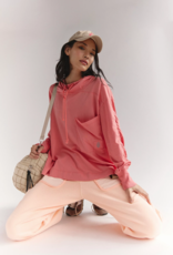 FREE PEOPLE MOVEMENT Hot Shot Hooded Layer in Hibiscus