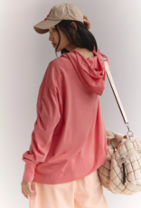 FREE PEOPLE MOVEMENT Hot Shot Hooded Layer in Hibiscus