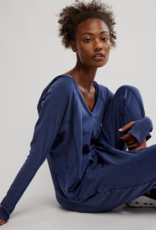 FREE PEOPLE MOVEMENT Hot Shot Long Sleeve Onesie in Midnight Navy