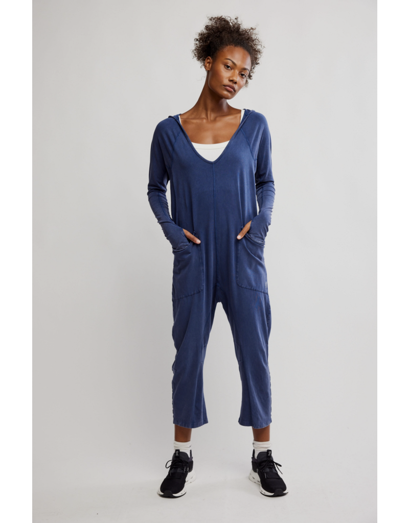 FREE PEOPLE MOVEMENT Hot Shot Long Sleeve Onesie in Midnight Navy