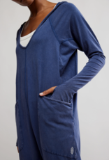 FREE PEOPLE MOVEMENT Hot Shot Long Sleeve Onesie in Midnight Navy