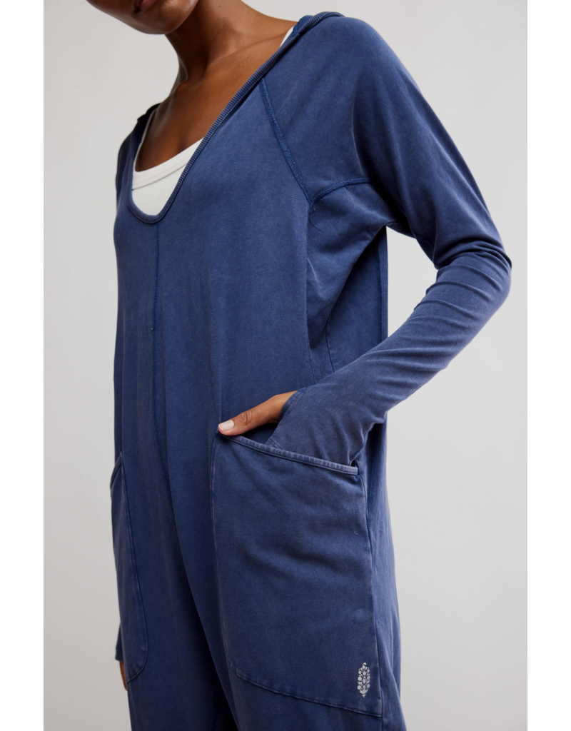 FREE PEOPLE MOVEMENT Hot Shot Long Sleeve Onesie in Midnight Navy