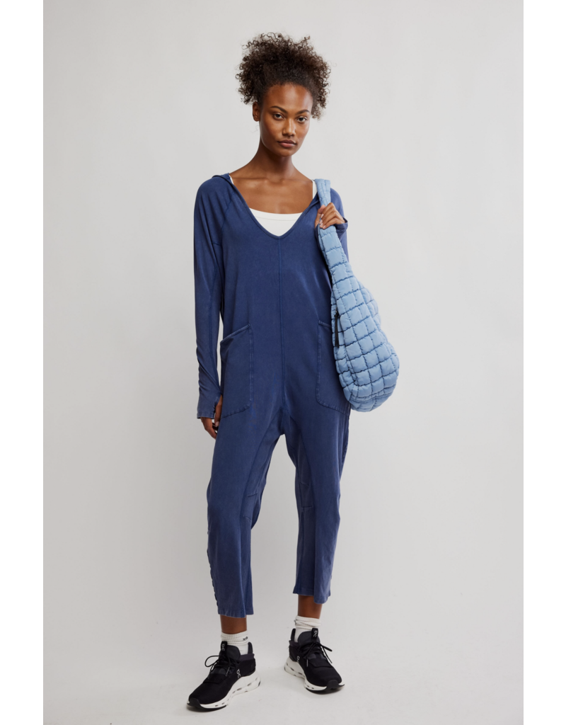 FREE PEOPLE MOVEMENT Hot Shot Long Sleeve Onesie in Midnight Navy