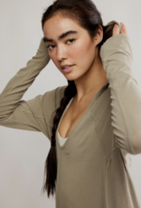 FREE PEOPLE MOVEMENT Hot Shot Long Sleeve Onesie in Sage Stone