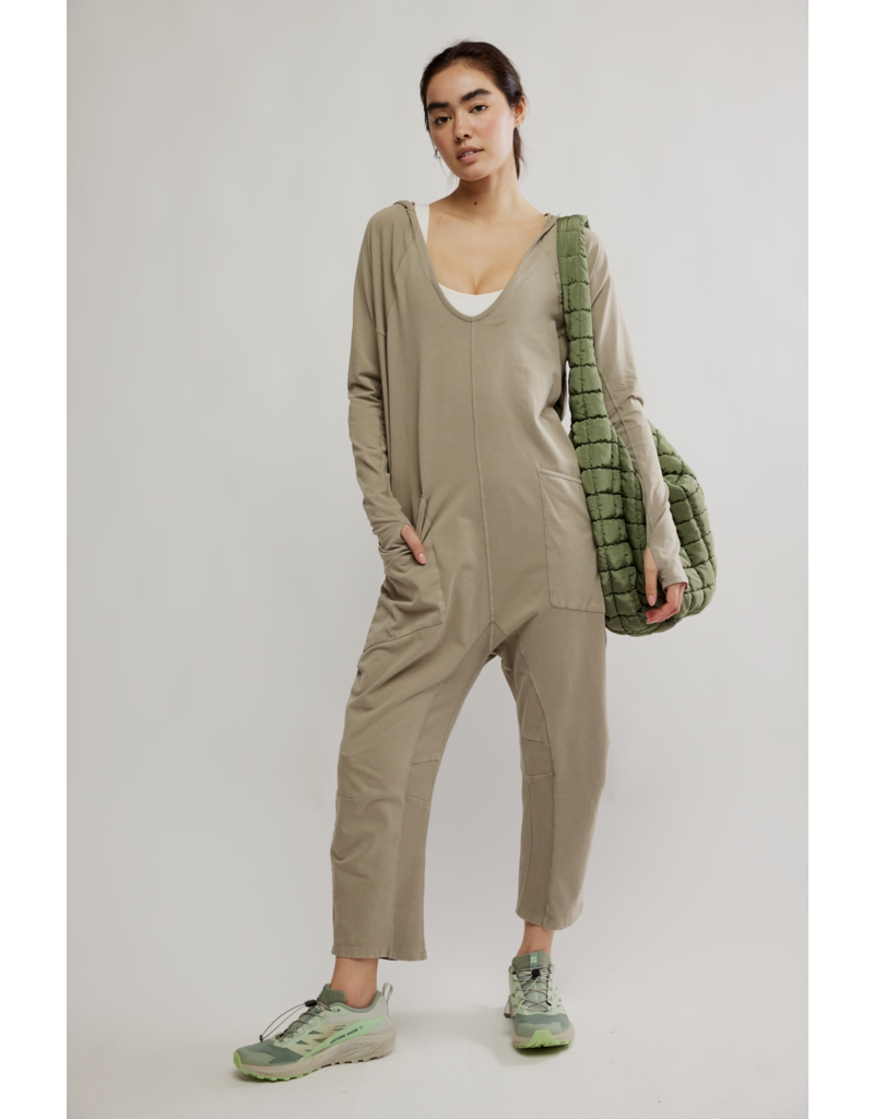 FREE PEOPLE MOVEMENT Hot Shot Long Sleeve Onesie in Sage Stone