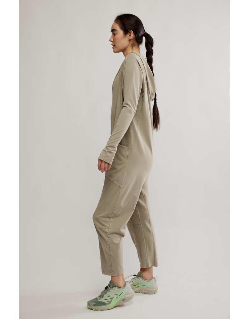 FREE PEOPLE MOVEMENT Hot Shot Long Sleeve Onesie in Sage Stone