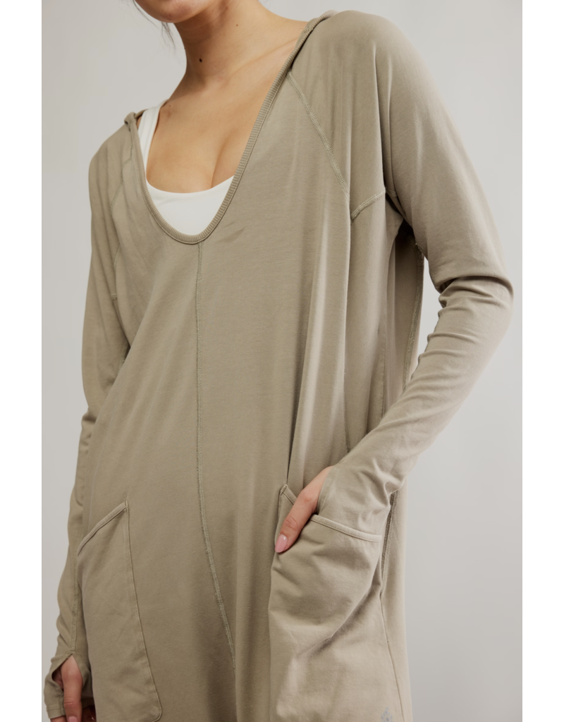 FREE PEOPLE MOVEMENT Hot Shot Long Sleeve Onesie in Sage Stone