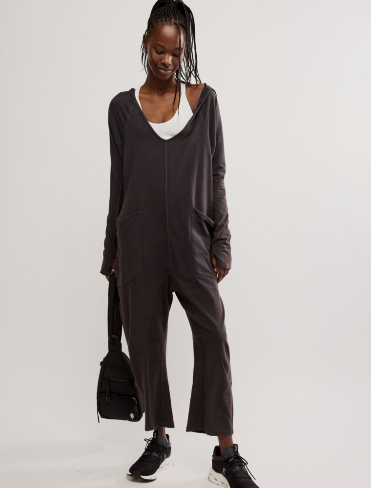 FREE PEOPLE MOVEMENT Hot Shot Long Sleeve Onesie in Black
