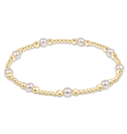 ENEWTON DESIGN Classic Purpose Pattern 4mm Pearl Bead Bracelet - Pearl/Gold