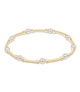 ENEWTON DESIGN Classic Purpose Pattern 4mm Pearl Bead Bracelet - Pearl/Gold