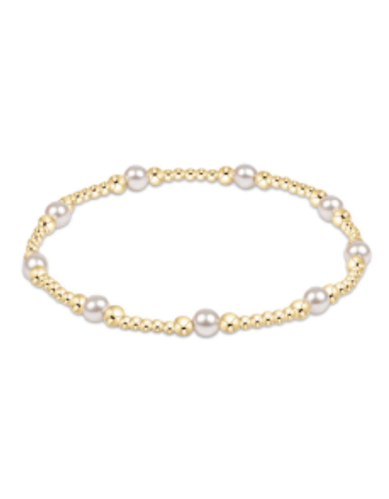 ENEWTON DESIGN Classic Purpose Pattern 4mm Pearl Bead Bracelet - Pearl/Gold