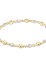 ENEWTON DESIGN Classic Sincerity Pattern 4mm Pearl Bead Bracelet in Pearl/Gold