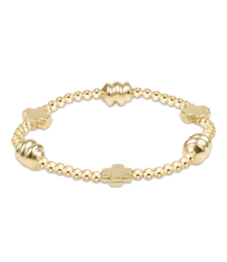 ENEWTON DESIGN Signature Cross Admire Pattern 3mm Bead Bracelet - Gold