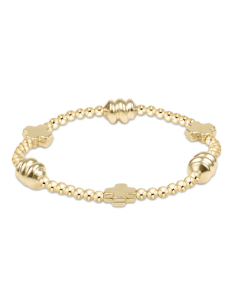 ENEWTON DESIGN Signature Cross Admire Pattern 3mm Bead Bracelet - Gold